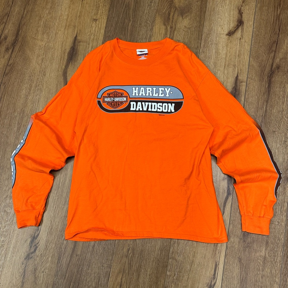 Harley-Davidson Orange Long Sleeve Tee